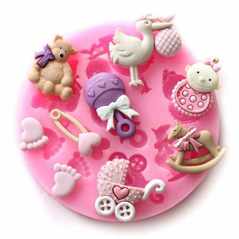 AussieSuperStore Homeware Supplies Baby Silicone Mold Cake Chocolate Decorating Tool Sugarcraft Fondant Mould Baby Silicone Mold Cake Chocolate Decorating Tool Fondant Mould CBBABYTOOLMOLD